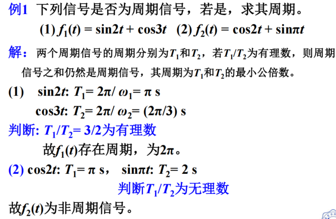 周期信号例题