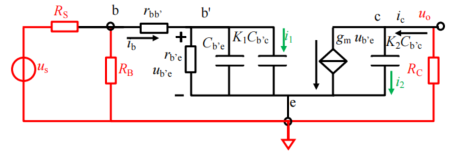 密勒等效后的动态电路-共射
